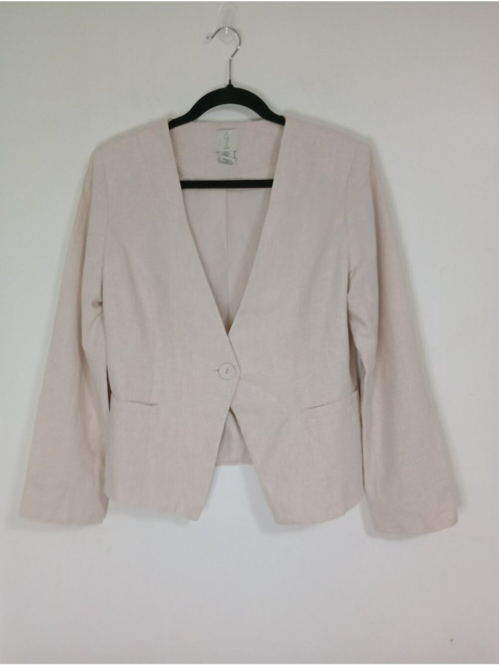 Joie Beige Linen Blend Single-Button Blazer Jacket Womens Size M - Picture 2 of 11